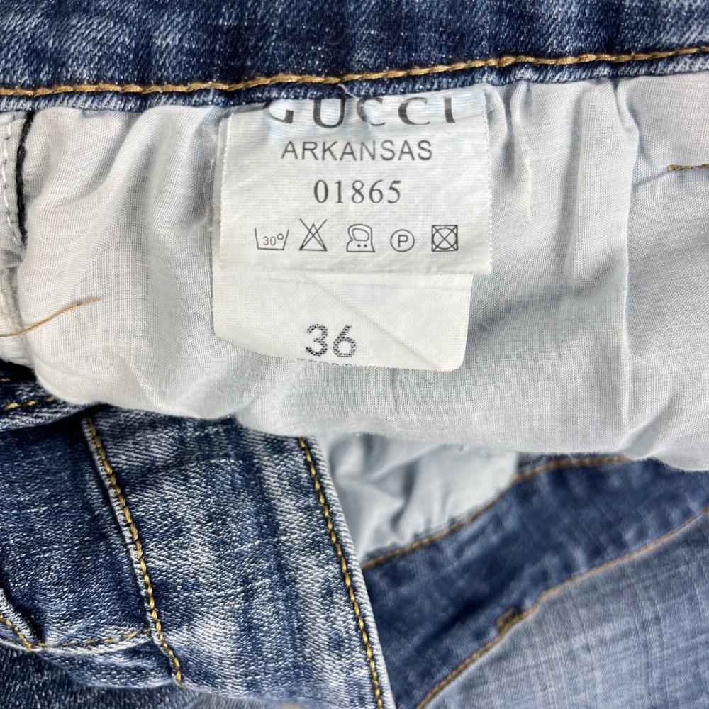 Vintage Gucci Arkansas Jeans Women 36/33X29 Blue medium wash Made in Italy - Picture 3 of 13